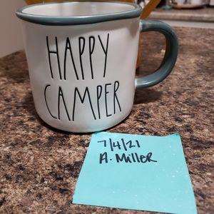 Rae Dunn HAPPY CAMPER mug new